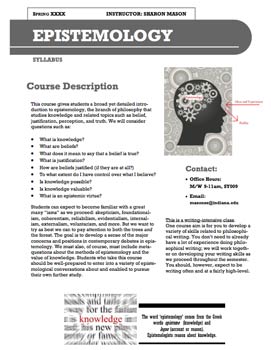 Epistemology syllabus