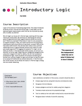 Logic Syllabus